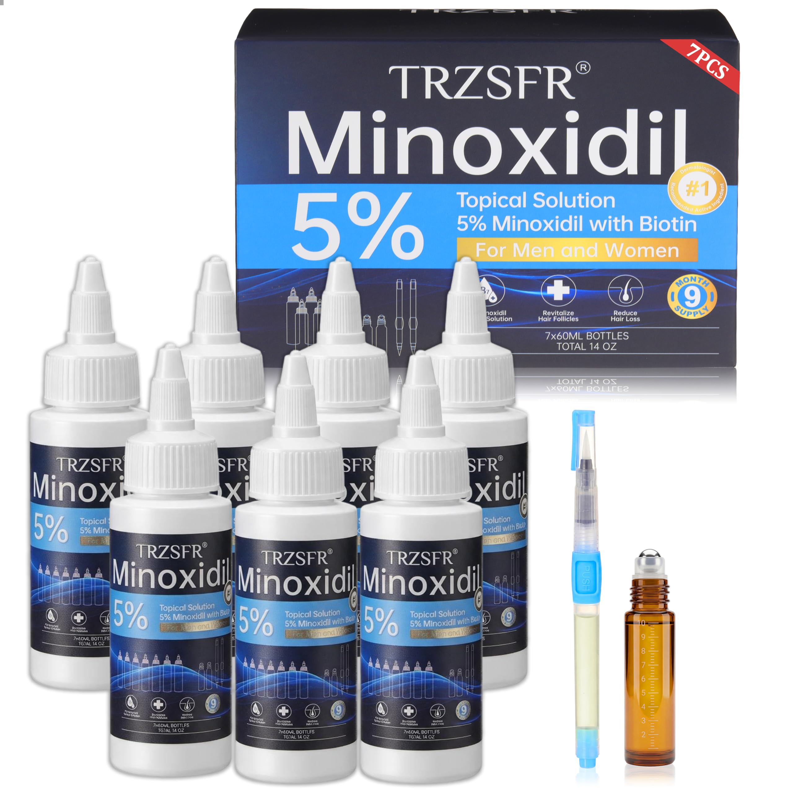 Amazon.com : Trzsfr Minoxidil 5% for Men & Women with Roller